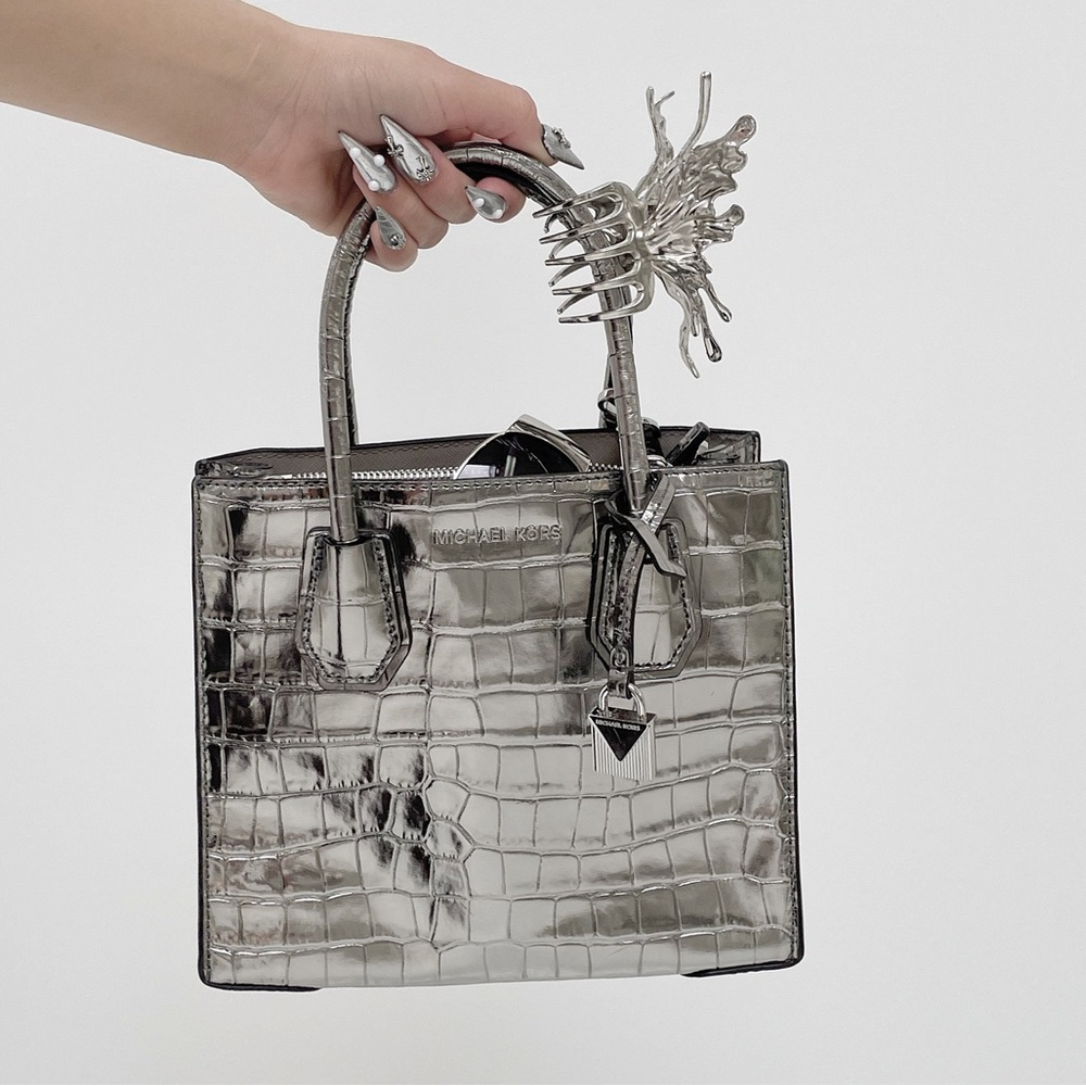 RARE Chrome (metallic) Michael Kors purse